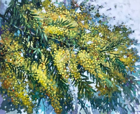 Wild Flowers - Watercolor artwork by Ana Chemikos, size 16" x 20"